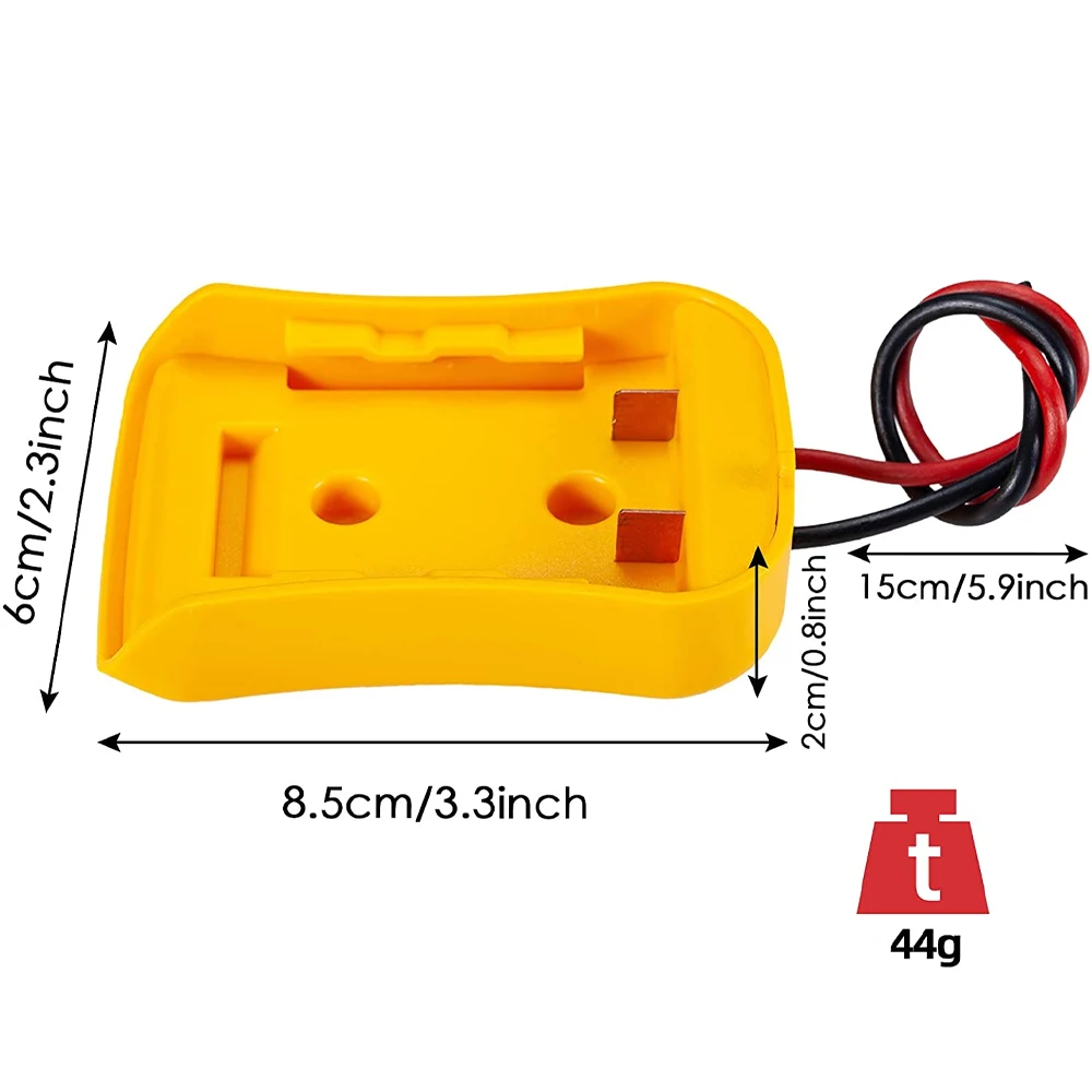 Imagem -05 - Adaptador Power Wheel para Dewalt 18v 20v Li-ion Battery Dock Conector de Alimentação 12 Fios Gauge Faça Você Mesmo Conector Conversor de Bateria