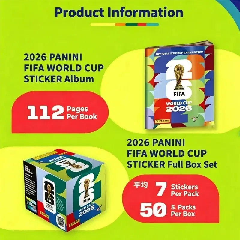 In Stock Panini 2026 FIFA World Cup Sticker Pack Panini Soccer Card Panini Cards Soccer Memorabilia Collection Football Cards view 2