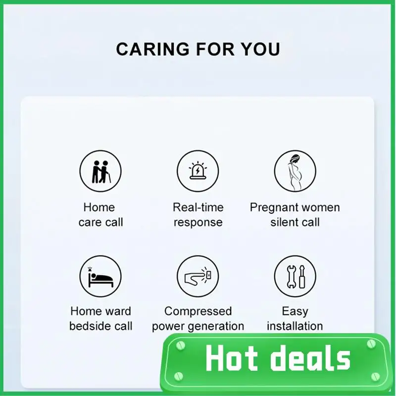 

433 МГц самогенерирующийся беспроводной дверной звонок 38 мелодий Dingdong дверной звонок пейджер для пожилых людей для умного дома