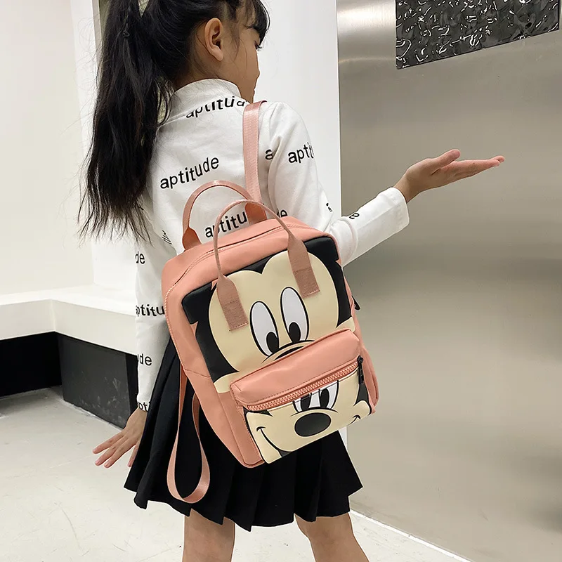 Tas ransel wanita, tas ransel wanita, tas sekolah, tas siswa, sekolah menengah, tas kosmetik portabel, Mickey, kartun, imut, Disney, anak perempuan