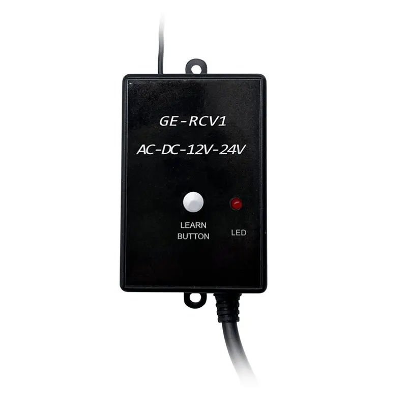 GE-RCV1 Universal Garage Door Receiver, 433.92MHz Rolling Code & Fixed Code, 12V/24V External Receiver Module for Gate Opener