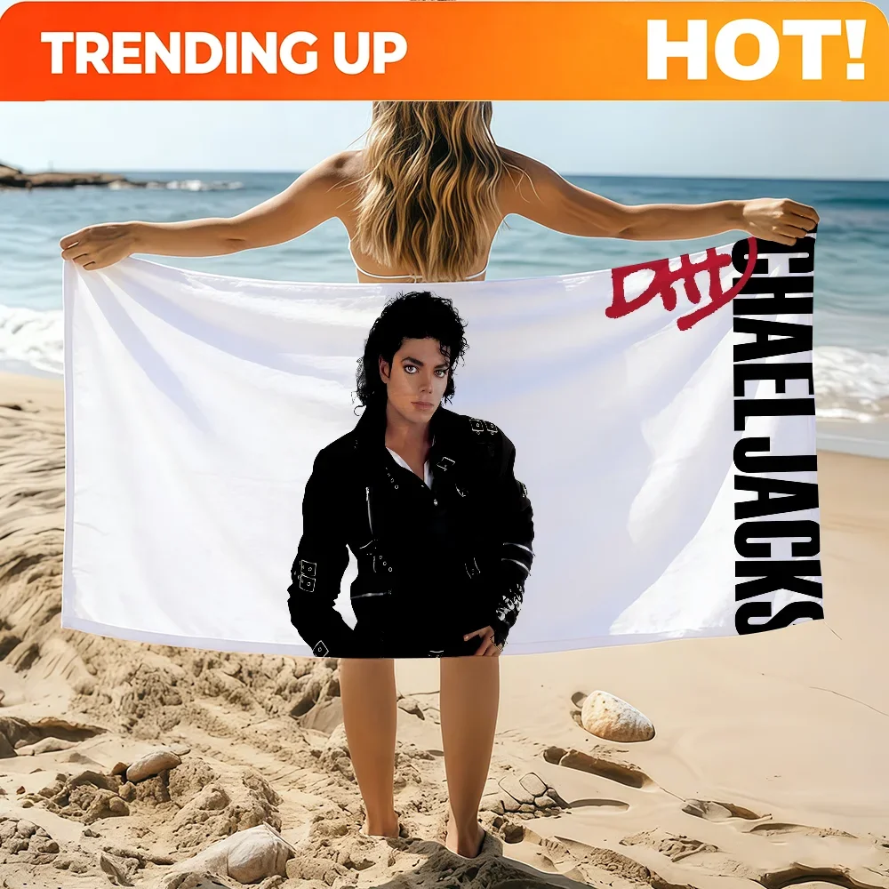 Custom Singer M-Michael Jackson Dangerous Towel Beach Towel Oversized Quick Dry Towel Absorbent Soft Swim BeachTowels For Men Wo