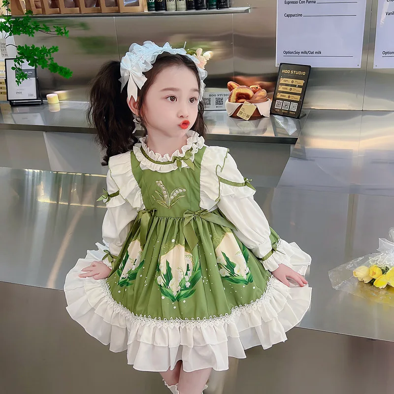 

Dress Girls Baby Cute Lolita Style Birthday Party Dress Bridesmaid Wedding Dresses Princess Vestidos Autumn Costume for Girl