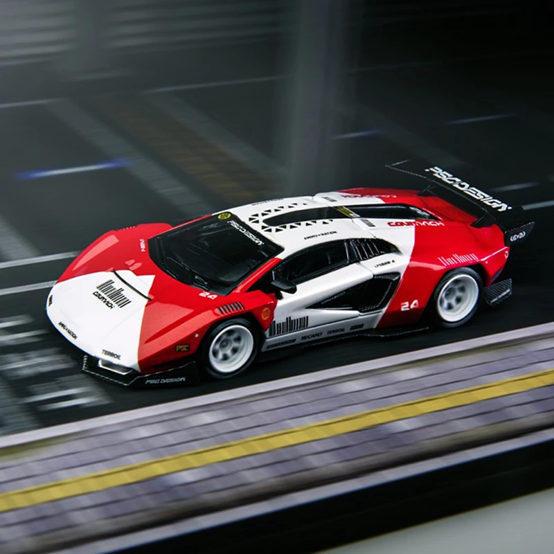 TimeMicro × PSC 1:64 Countach Marlboro Tribute Edition aleación Diecast modelo carreras librea réplica entusiastas del deporte de motor preventa