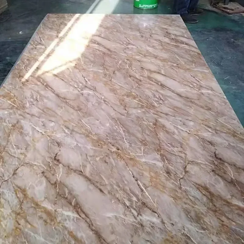 2026 hot Wholesale UV Panel Marble UV Board High Glossy UV MDF Particle Board for Interior Decoration  7.15