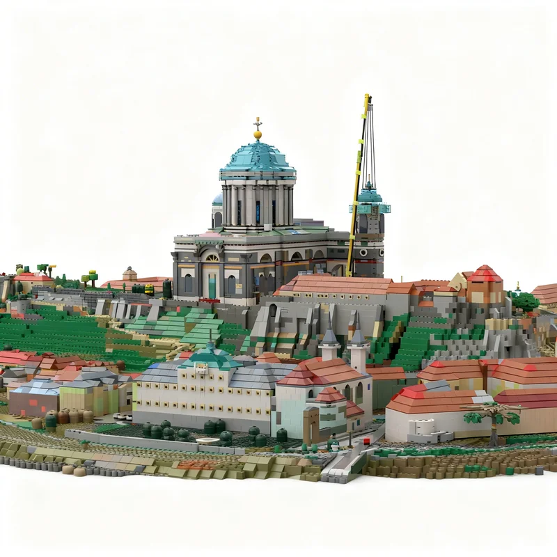 58579pcs MOC Creator Bazilika_Esztergom Model Building Blocks Assemble Creative Education Brick Idea Art Birthday Collection