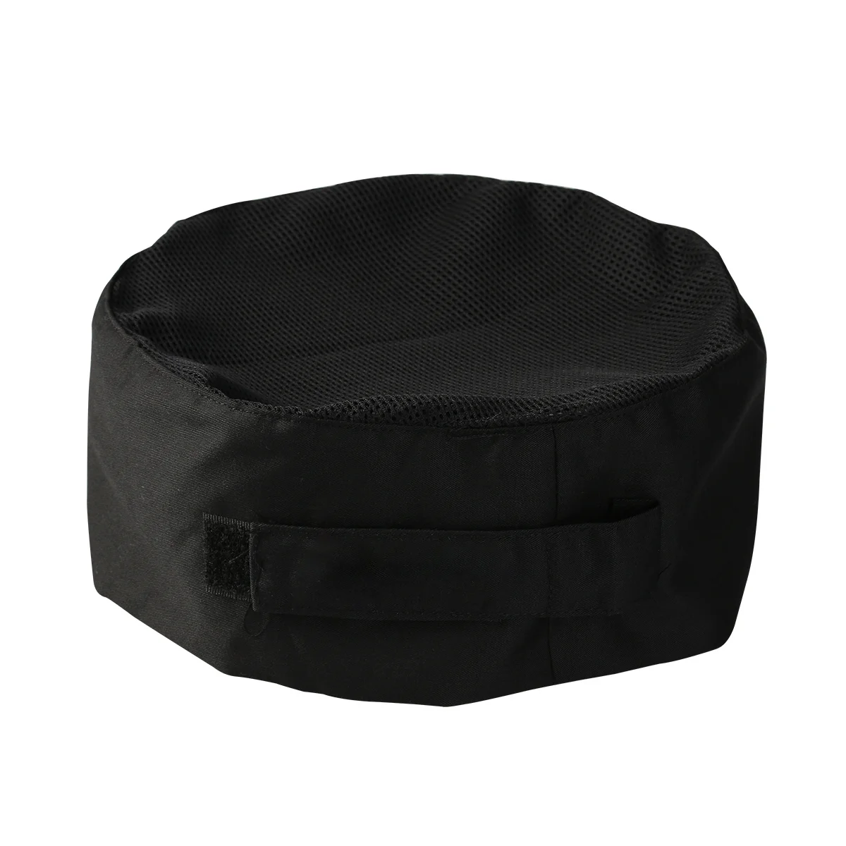 Black Professional Catering Chefs Skull Cap Breathable Mesh One Size Adjustable Strap Comfortable Cooking Baking