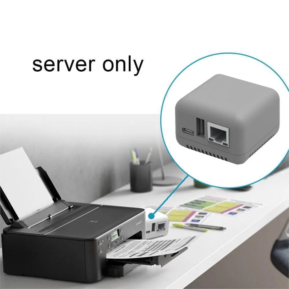 Wsellda Mini NP330 Lan Usb Printer Delen Apparaat Automatische Een Tot Vele Network Print Server A4 Printer Sharing Netwerk Gereedschap