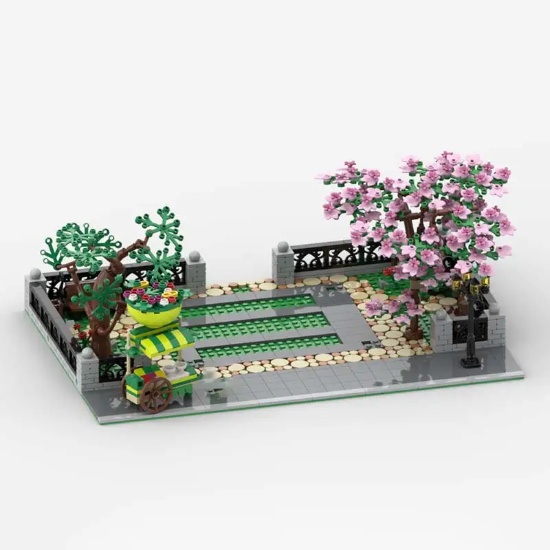 City Street View Corner Modular STEM Park Architecture Model Building Blocks Creative Expert Show Bricks Children's Toys Gifts