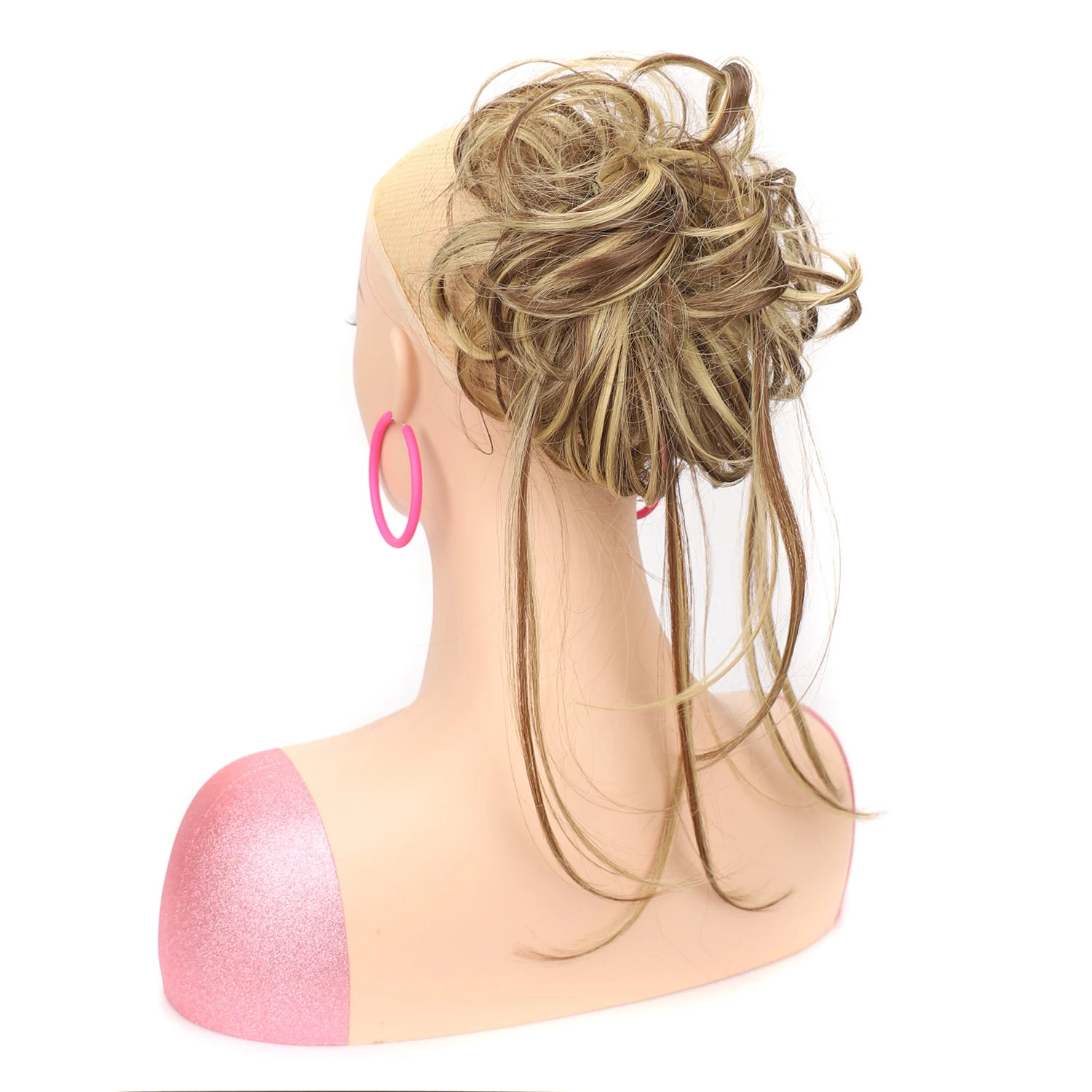 

Synthetic Messy Bun Hair Piece Tousled Updo Extension Elastic Band Curly Scrunchie Hair Buns for Women