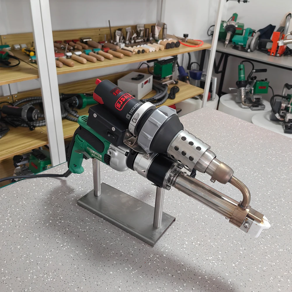 

3600 Вт двойная система нагрева, ручной экструдер, сварочный аппарат для геомембраны для PP PE HDPE LDPE, сварка труб, экструзионный сварочный аппарат для пластика