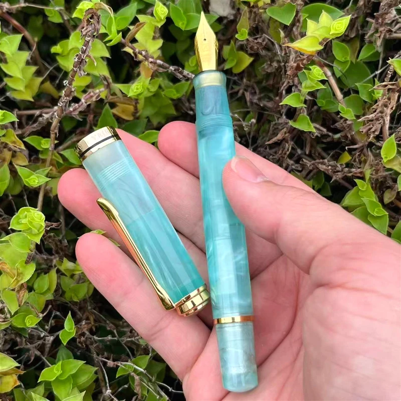 

ADMOK M800 J800 800 Fountain Pens Resin Piston Ink Pen Acrylic No.6 Schmidt Nibs M B 0.5F Writing Pen Stationery Free Case