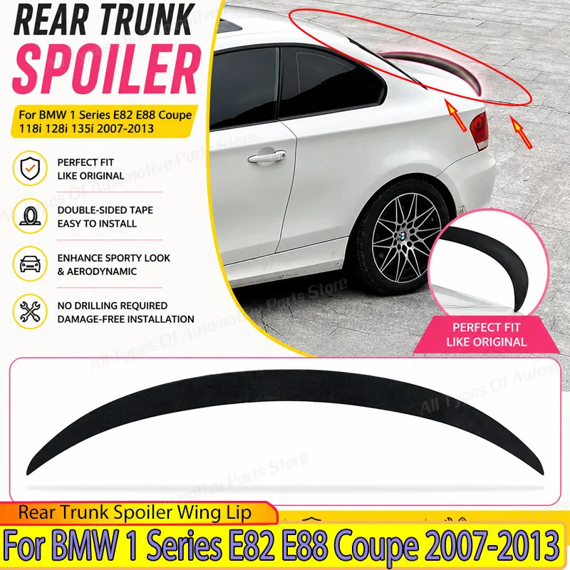 

For BMW 1 Series E82 E88 Coupe 118i 128i 135i 2007-2013 Rear Spoiler Wings Trunk Lip Tail Fin Body Kit Car Accessories Trim