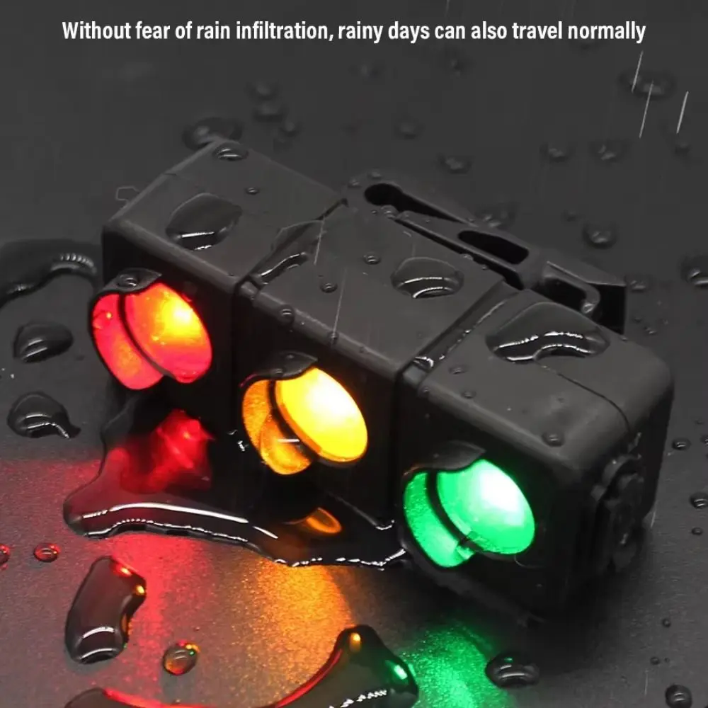 المصابيح الخلفية للدراجة المقاومة للماء، قابلة للطي، متعددة الوظائف، شحن LED، مصباح خلفي لركوب الدراجات، إضاءة حمراء/بيضاء قابلة للتعديل