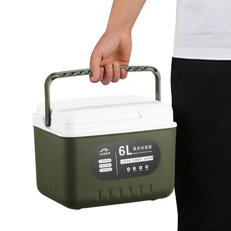 

camping Ice Coolers box 6L thermal box Portable Outdoor Fridge Cooler Ice Bucket Picnic Keep Fresh Refrigerator for camping