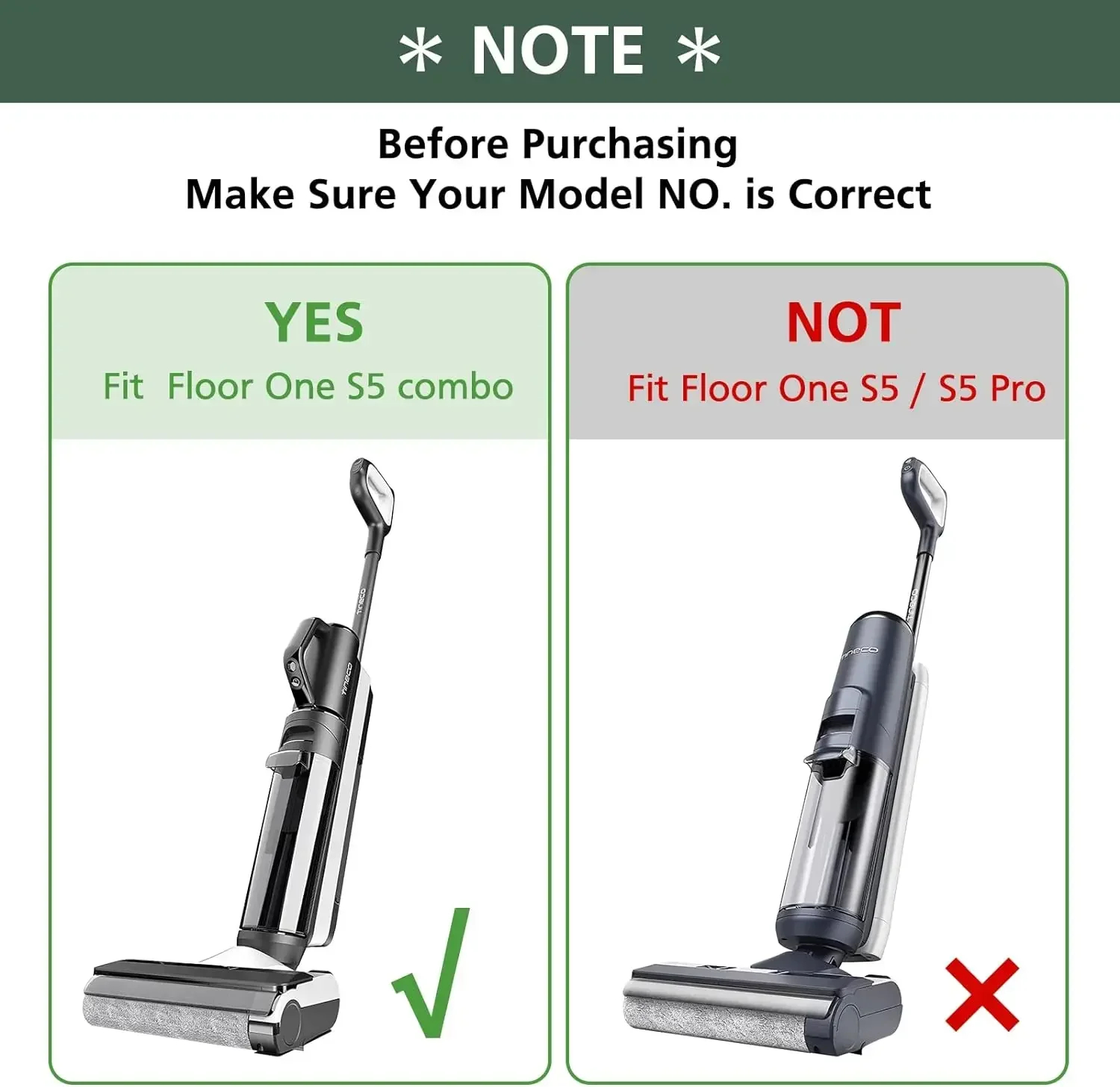 Replacement Parts for Tineco Floor ONE S5 Combo Vacuum Brush Roller HEPA Filter Dry Wet Accessories