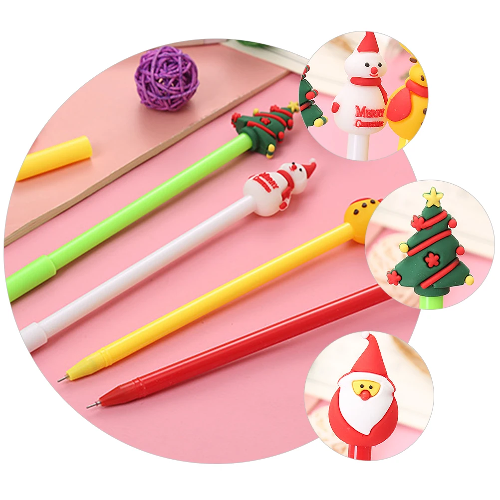 

20 Pcs Christmas Gel Pen Xmas Signing Pens Office Signature Writing School Students Stationery Plastic