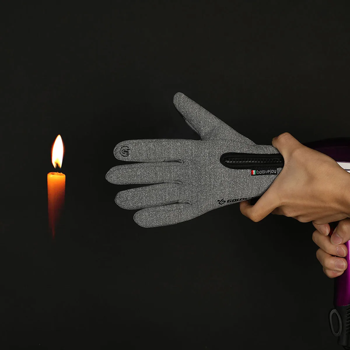 

Winter Gloves Cycling Waterproof Warm Outdoor Grey Touch Screen Unisex s Windproof Breathable Anti Splash Nonslip Silicon Palm