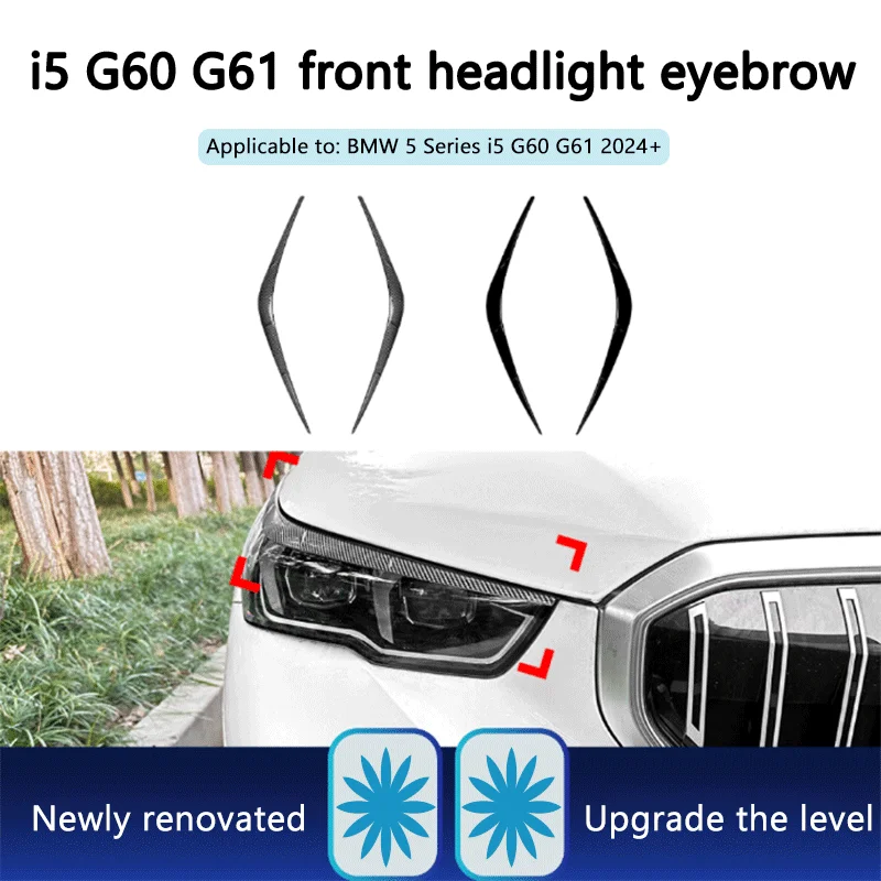 

Front Headlight Eyebrow Headlight Decorative Strip Car Sticker Modification Accessories For BMW 5 Series i5 G60 G61 2024+