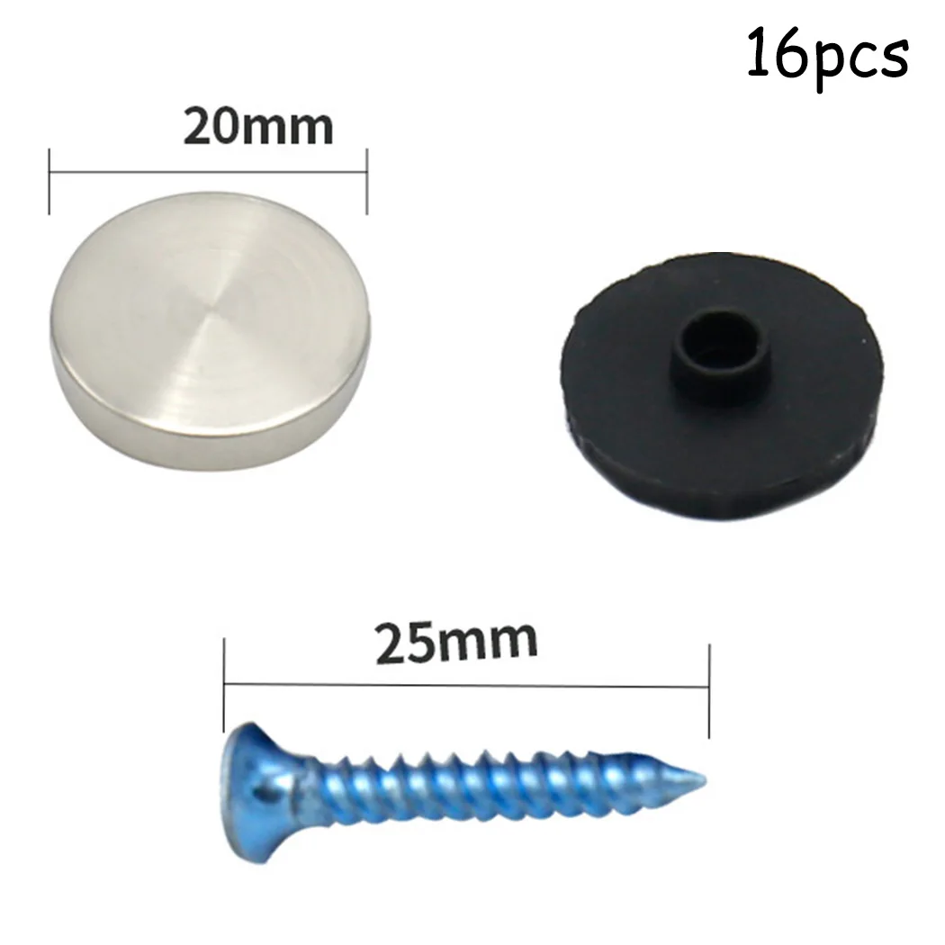 Новый высококачественный практичный зеркальный гвоздь, крышка для зеркальных винтов, аксессуары из нержавеющей стали, КРЫШКА, РЕЗЬБОЙ, ХРОМ, с электроприводом