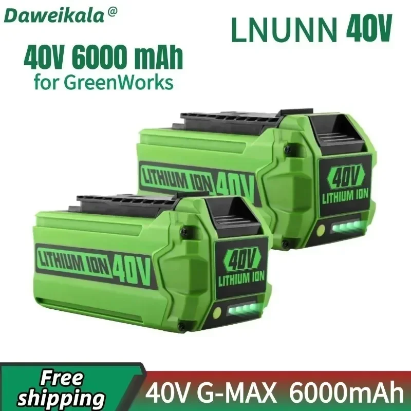 

Для Greenworks 40 В аккумуляторы 6 Ач GreenWorks G-MAX литий-ионный аккумулятор производитель сменный аккумулятор для газонокосилки электроинструменты