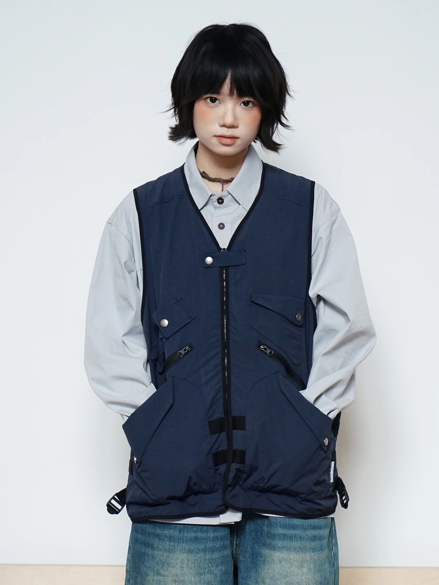 

Vests Waistcoats Thin Womens Vest V Neck Summer Minimalist Cropped Ulzzang Young Lovely Cute Feminine Airy Youthful Lightweight