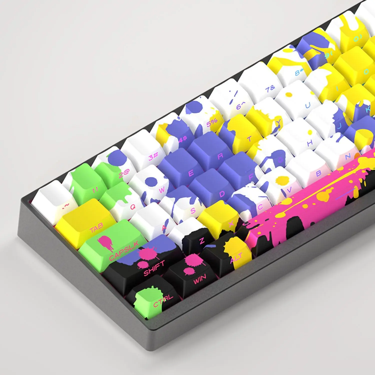 Graffiti Keycap Cherry Profile PBT Translucent Side Backlit Keycaps 131Keys For MX Keyboard Atk68 Wooting Made68 F87