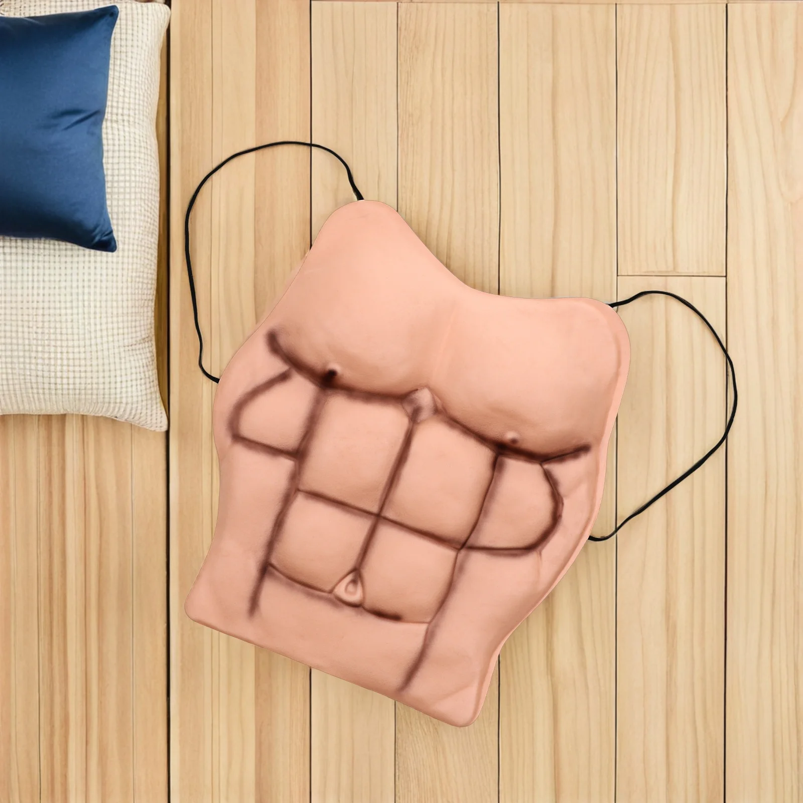 Fake Male Chest Muscle Props for Halloween Cosplay Party Costume Decoration Realistic Men Prank Game Funny Accessory