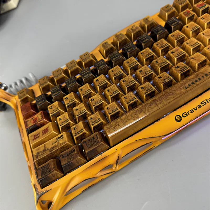 

Old Shanghai theme mechanical keycap mirror original factory high gold personality custom succubus wooting60he