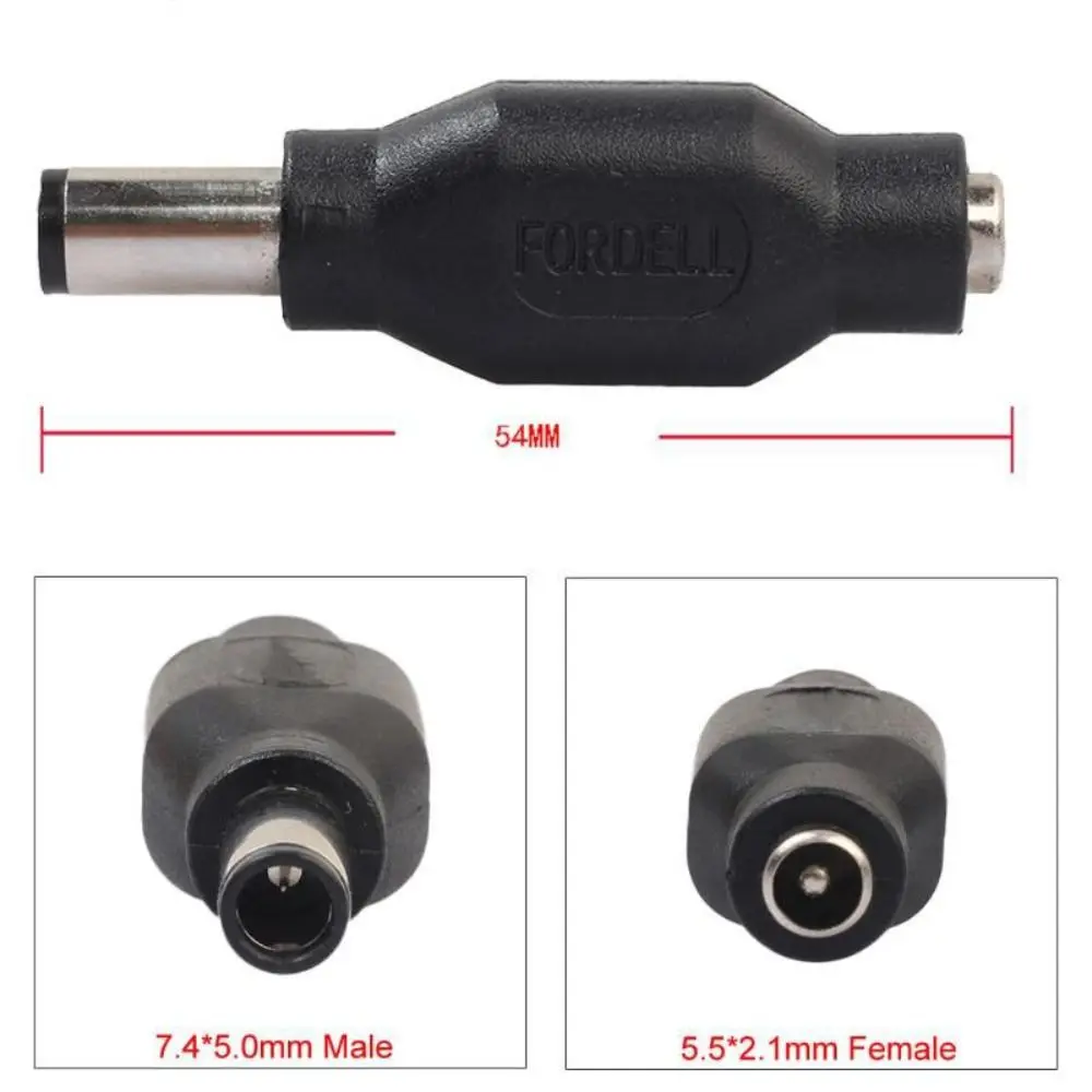 X 2.1mm Female 7.4 X 5.0mm Male With Pin DC Male to Female Connector DC Female Power Plug DC Male Adapter Power Plug Converter