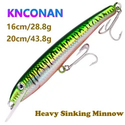 200mm 43.8g Heavy Sinking Minnow Lures Long Casting Artificial Hard Baits Seabass Trout Swimbait Pesca Wobbler Fishing