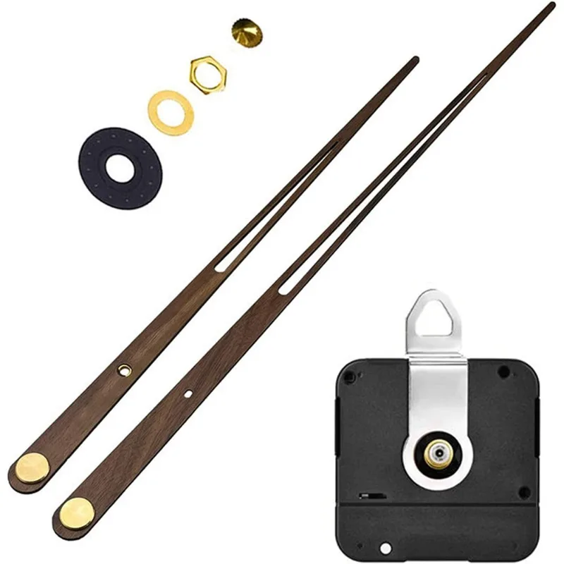 Quartz Clock DIY Kit Wall Clocks Long Axis Powerful Movement Walnut Pointer Silent Mechanism Modern Clocks DIY Accessories