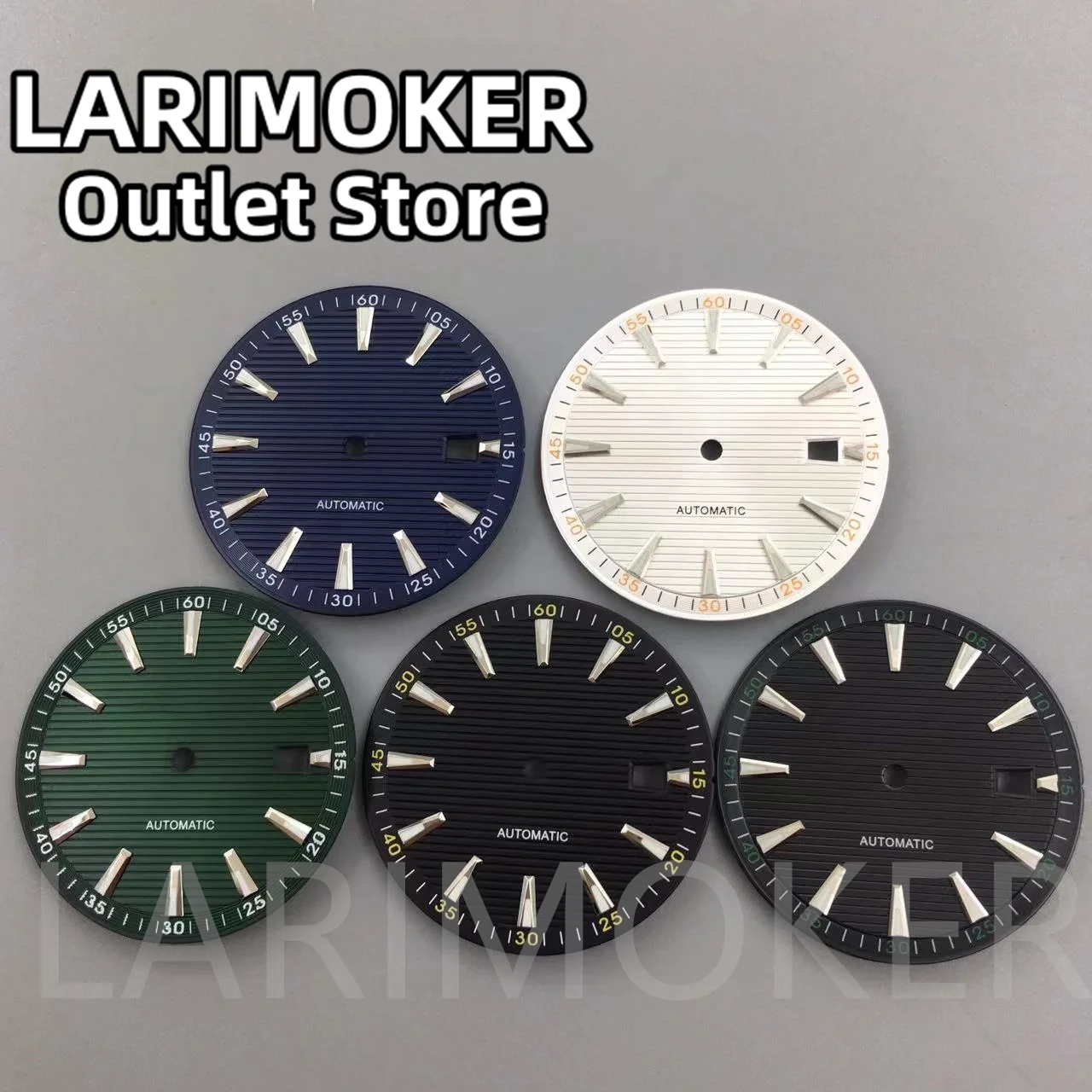 LARIMOKER 33mm White Green Blue Black watch dial fit NH35 movement