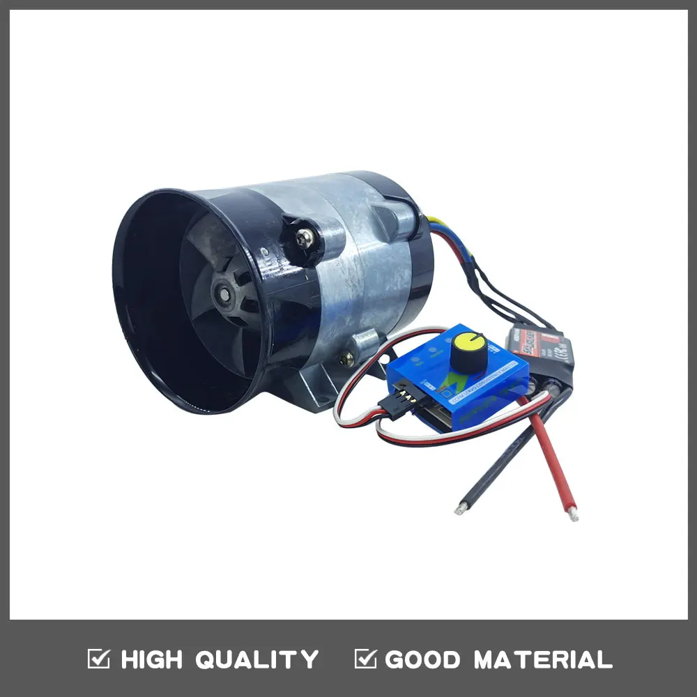 

Violent high-speed ducted fan metal inner rotor brushless DC motor turbine three-phase fan blower disassembly 12V 16.5A