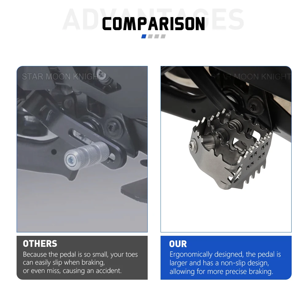 For BMW R 1300 GS ADV GS1300 R1300GS R12 G/S Motorcycle Rear Foot Brake Pedal Lever Enlarge Extension Footrest Pad Extender