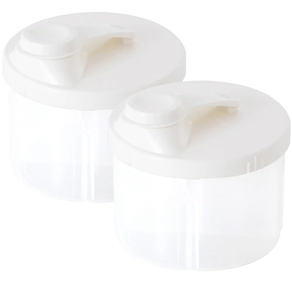 

2 Pcs Milk Powder Portable Box Rotating Four-compartment Formula Dispenser Carrying Case Baby Container Travel Pp