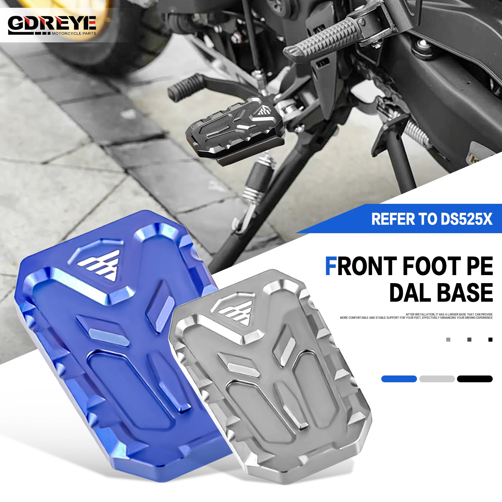 For Voge DS525X DS625X  525 DSX DS 625X Motorcycle DS 525X Front Footstep Widen Footrest Pad Driver Foot Rests Pedal Extension