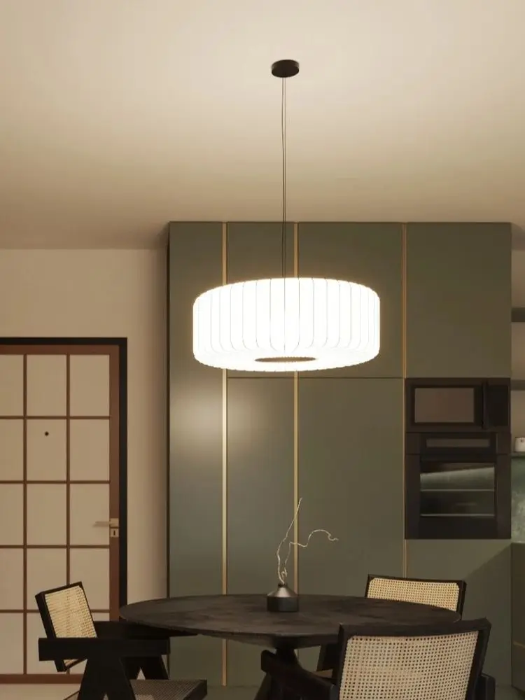 

GEW LED Pendant Light Silk Fabric Art Nordic Creative Hanging Chandelier for Living Dining Room Coffee Table Bedroom Home Decor