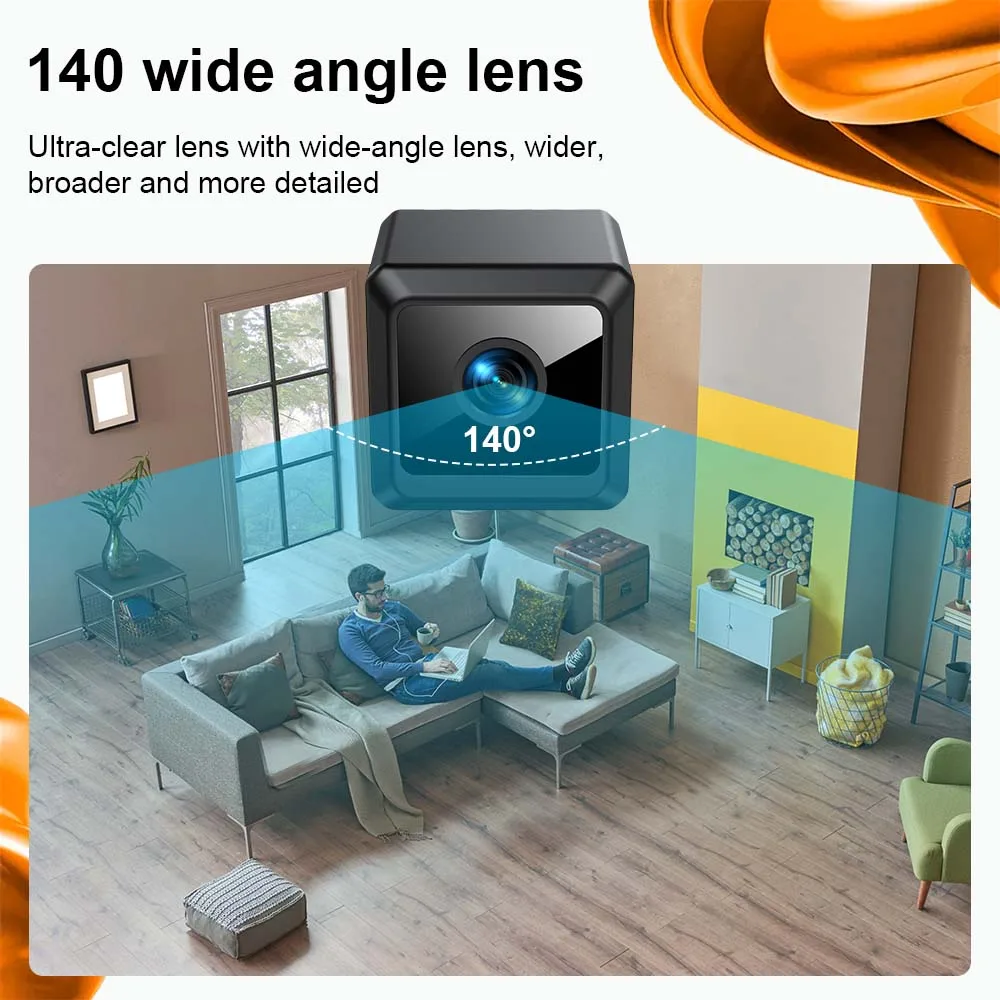 W02 1080P حماية أمنية صغيرة للمنزل للرؤية الليلية مراقبة التخييم في الهواء الطلق واي فاي كاميرا منزلية ذكية صغيرة cctv فيديو