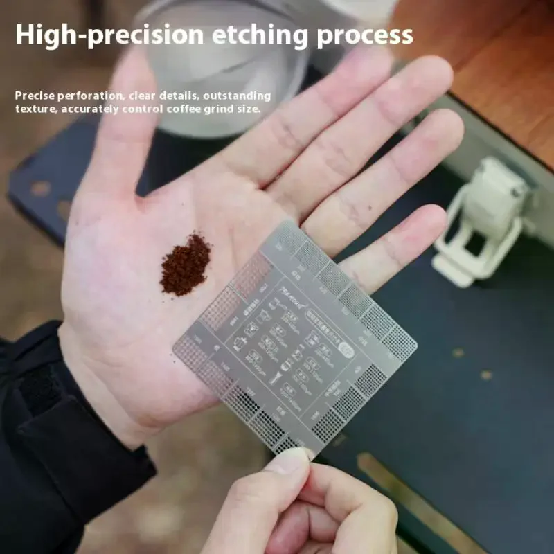 Coffee Bean Grinding Auxiliary Tool Grinding Scale Reference Card Italian Hand-brewed Coffee Powder Thickness Comparison Card