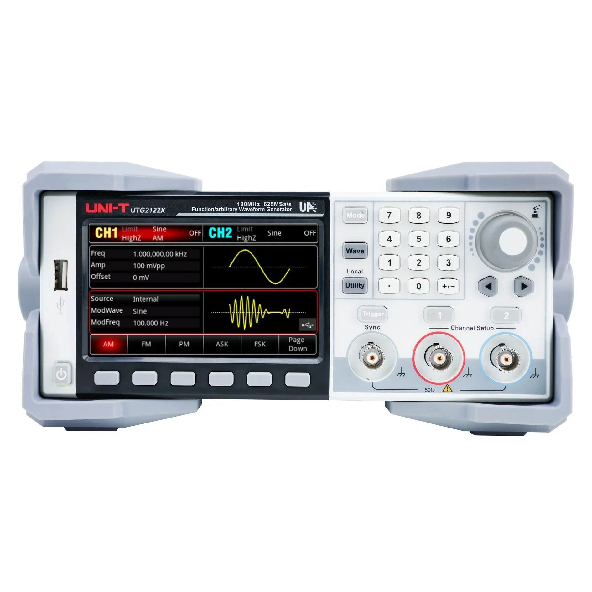 UTG2122X 120MHz Dual Channel Advanced-Series Arbitrary Waveform Generator DDS 16-bit High Resolution Singal  Generator