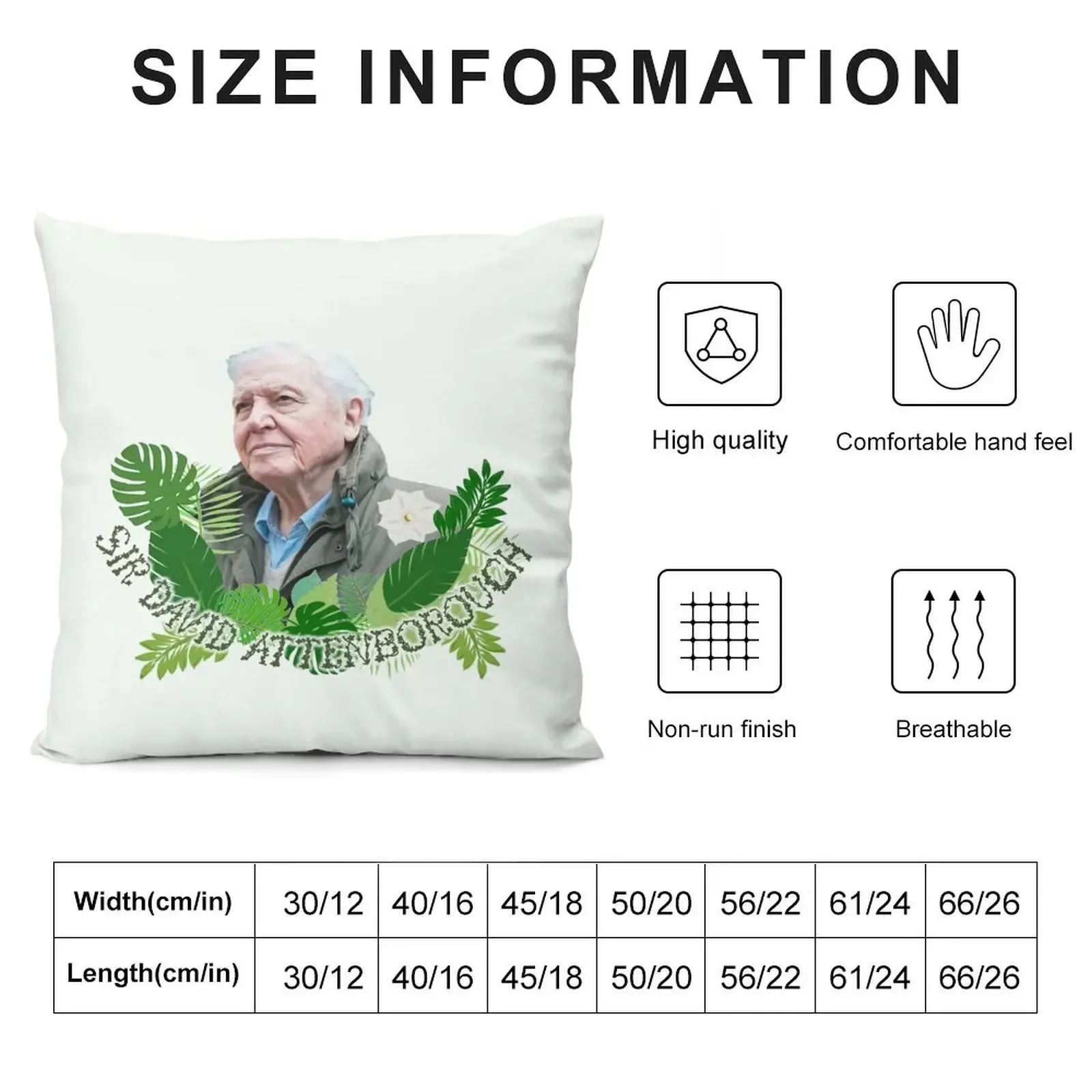 Iconic Sir David Attenborough Throw Pillow Pillowcases For Pillows Pillows Aesthetic pillow