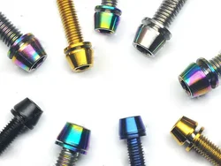 Tornillos titanio cabeza cónica M6 para equipamiento táctico