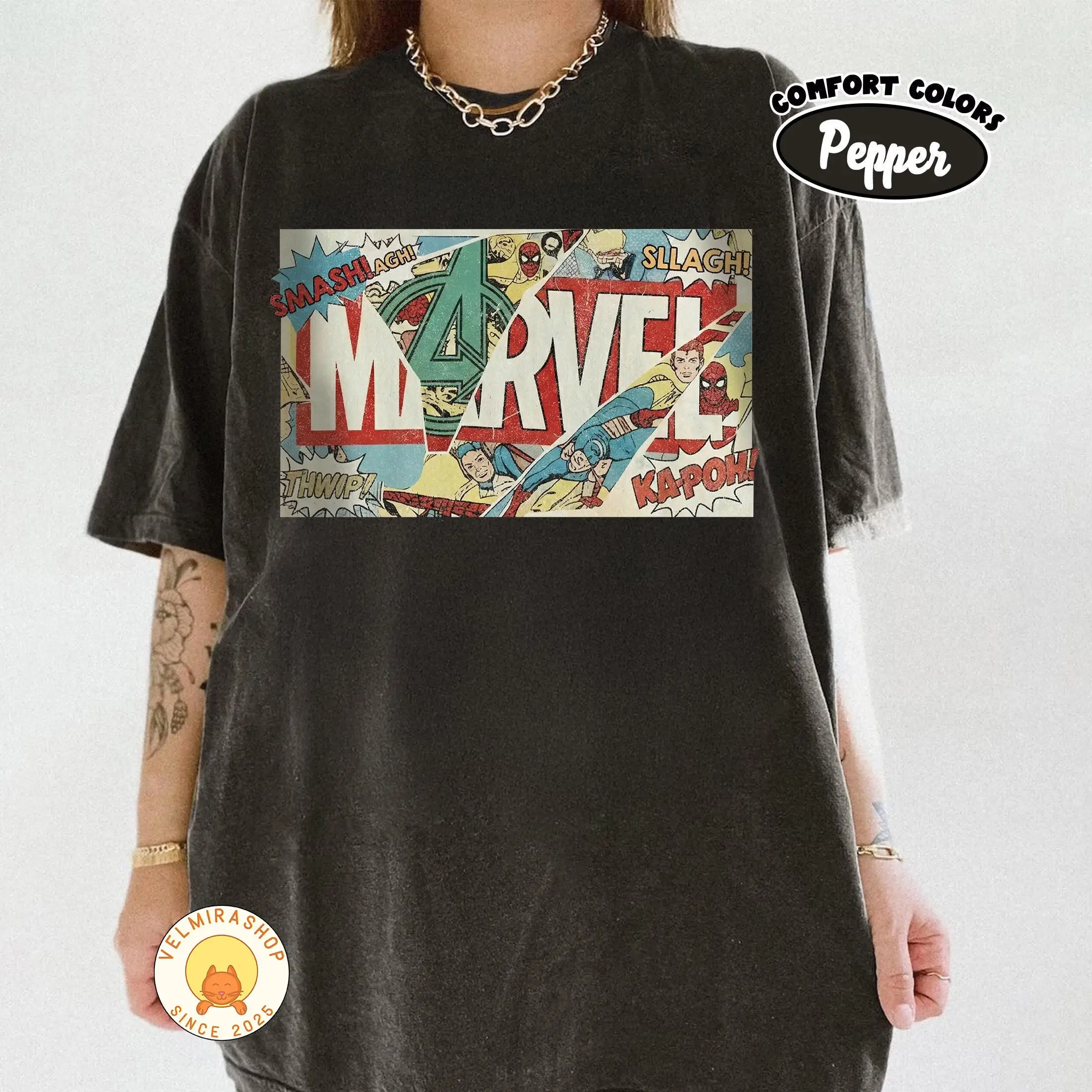 2026 Avengers Style Wanda Maximoff Men's and Women's Summer Pure Cotton T-shirt Fan Style Comfortable, Breathable, High-quality