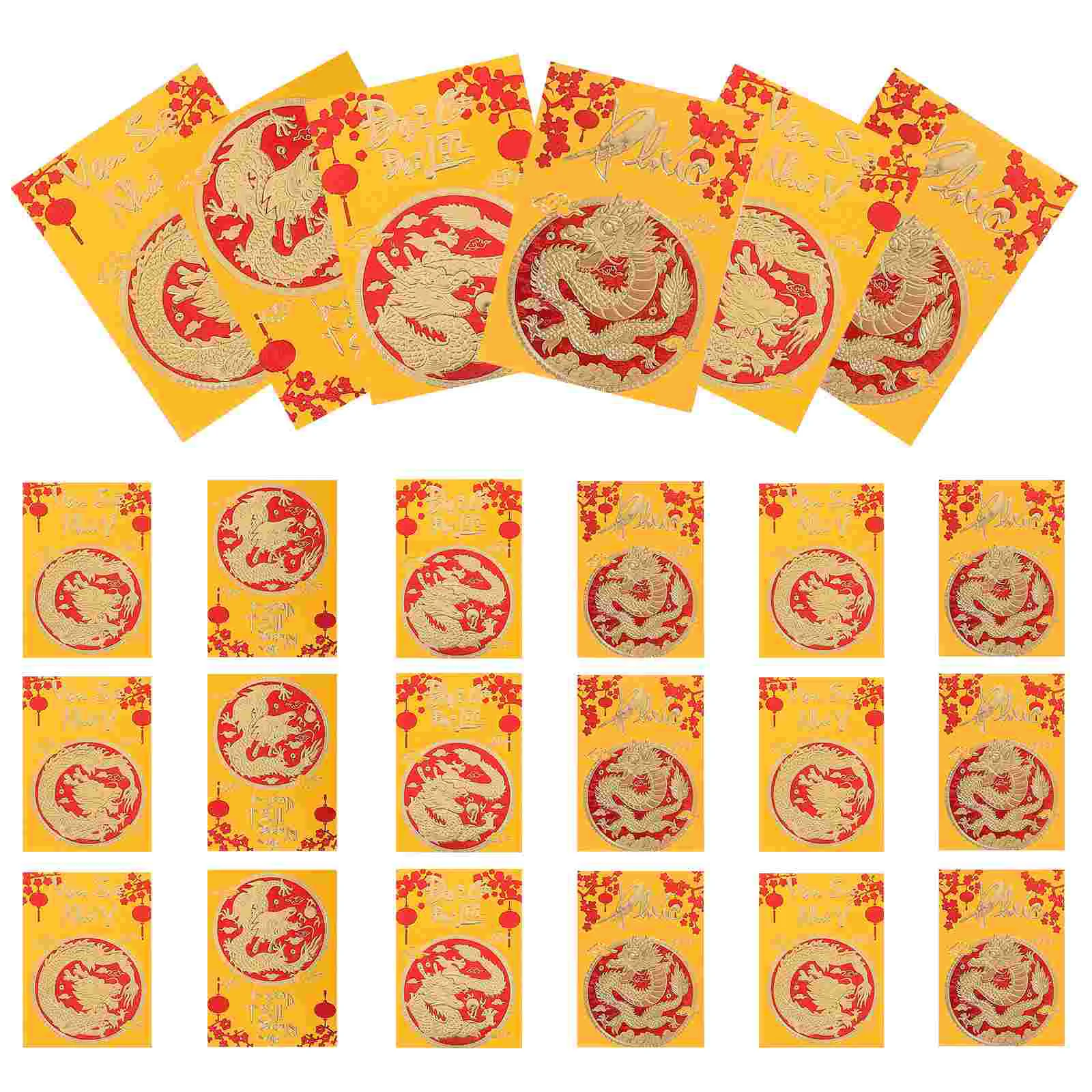 

30 Pcs 2024 Year of The Dragon Red Packet New Luck Money Envelopes Packets Spring Festival Pocket Paper Envelops