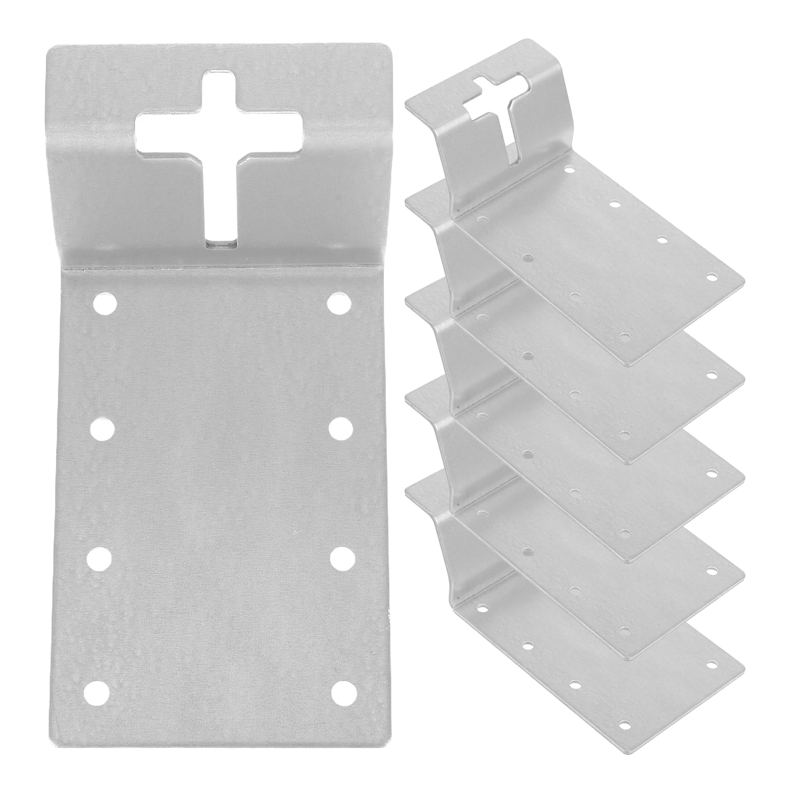 

6pcs Tpost Bracket 3Inch Durable Coating Fence Mailbox Birdhouse Gardening Concrete PostBracket Sturdy Support
