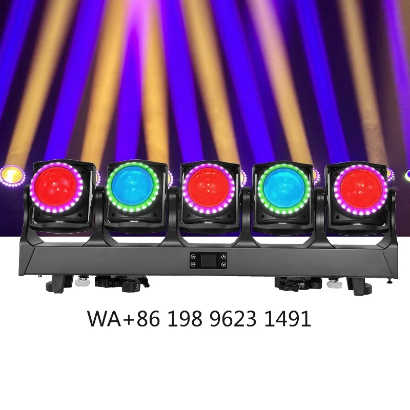 

5Pcs 120W RGB LED Beam Wash Moving Head Stage Light DMX512 for Concert Indoor Stage Party Club Event