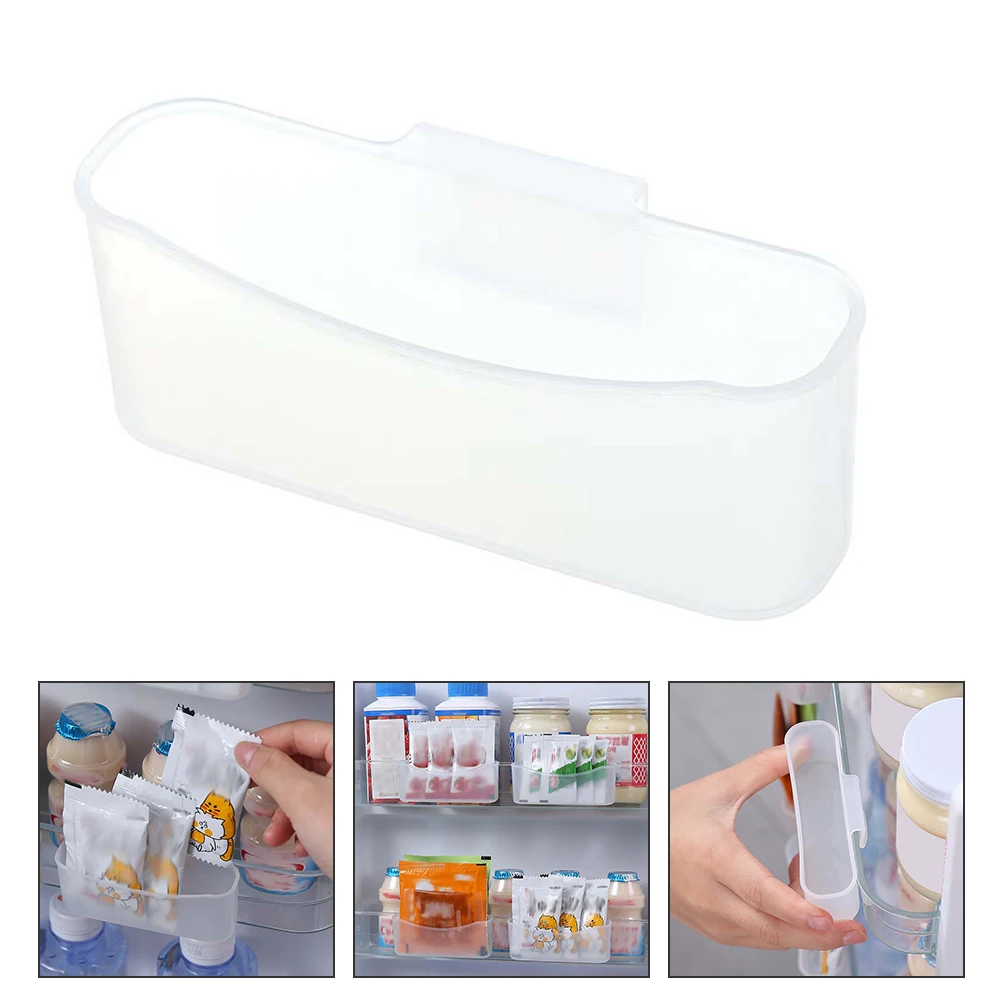 

6Pcs Refrigerator Storage Boxes Hanging Fridge Organizer Simple Arc Opening Seasoning Bag Storage Case Freezer Holder