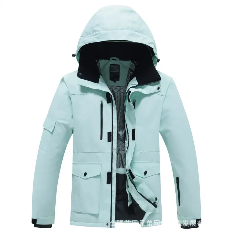 New outdoor ski jacket couples waterproof windproof warm breathable wear-resistant men and women ski suit.