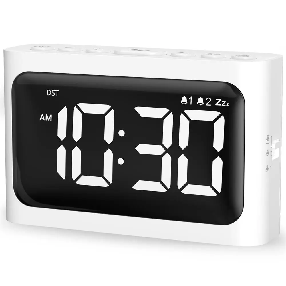 4.8' Multifunctional Electronic Alarm Clock with USB Charging Dual Alarm/ Snooze Mode Digital Wake-up Alarm Clock for Kids Adult